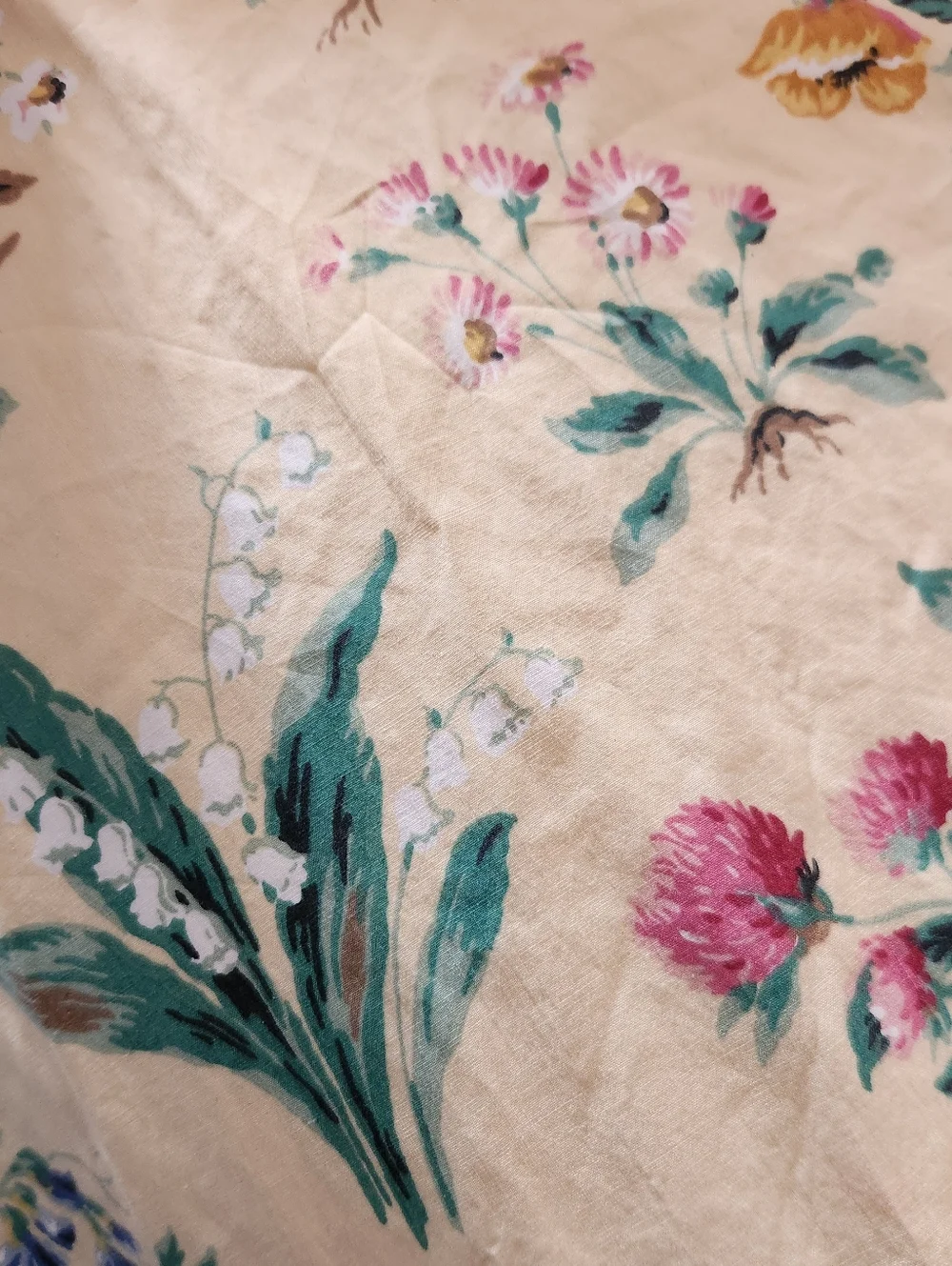 LIZ WEAR Sheet Set 2 Shams Yellow Floral Home Bedding Vintage Made USA - Picture 11 of 14